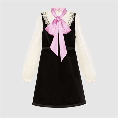 gucci black dress with bow